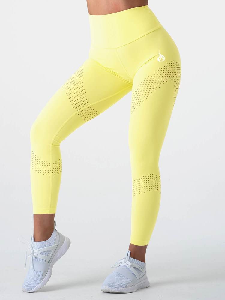 Ryderwear Pastels High Waisted Leggings Lemon Gym Culture Canada
