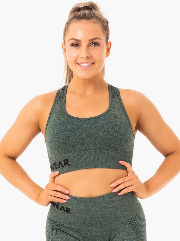 Forest green sports bra online