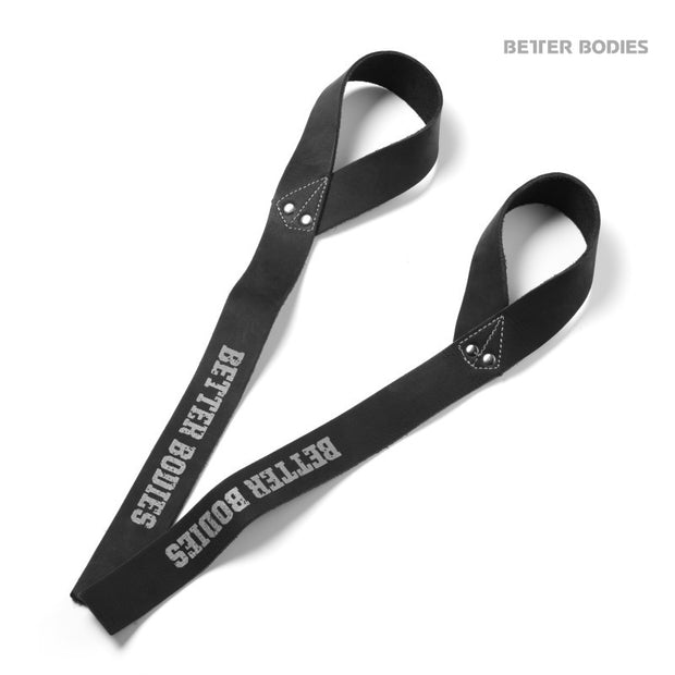 Better Bodies 1.5" Leather Strap - Black