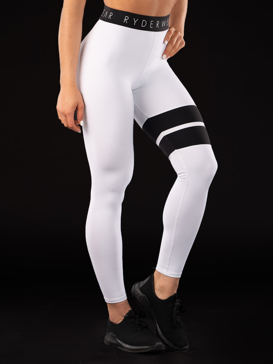 Ryderwear Block Banded Tights Limited - White