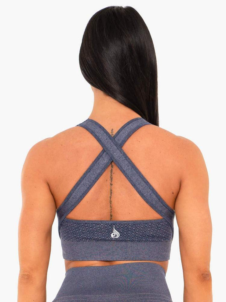 Ryderwear Geo Seamless Sports Bra - Navy