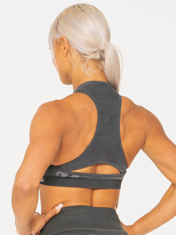 Ryderwear Camo Seamless Sports Bra - Charcoal Camo