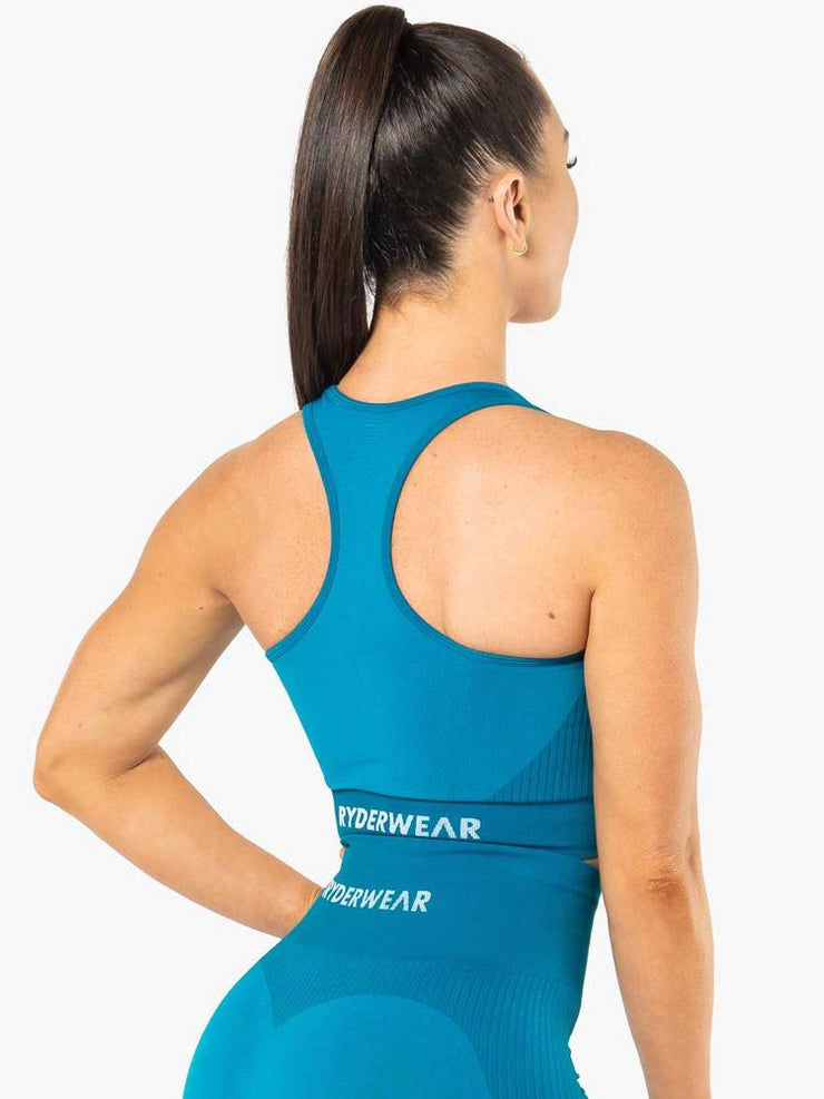 Ryderwear Electra Seamless Crop - Electric Blue