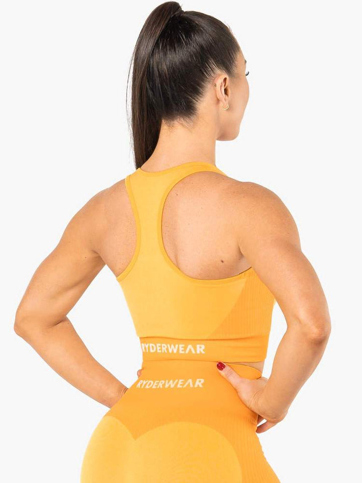 Ryderwear Electra Seamless Crop - Electric Yellow