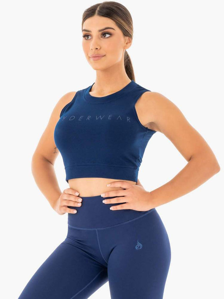 Ryderwear Motion Crop Top - Navy