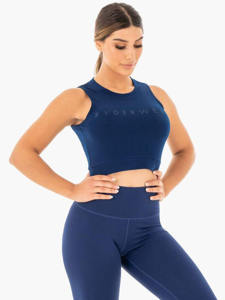 Ryderwear Motion Crop Top - Navy