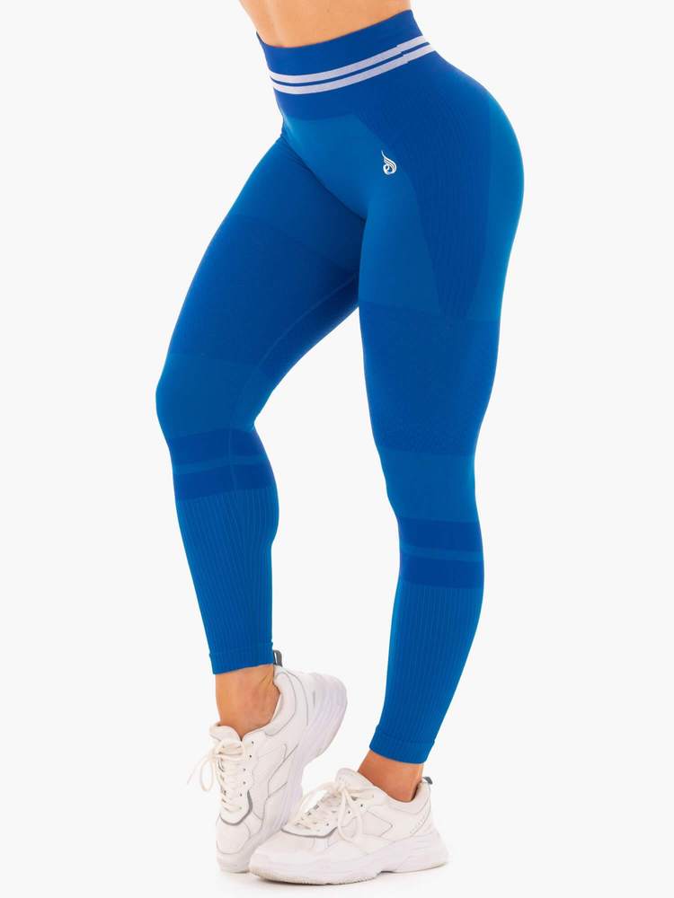 Blue lycra leggings best sale