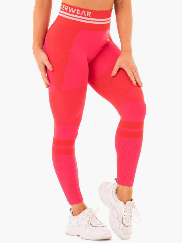 Ryderwear Freestyle Seamless High Waisted Leggings - Red