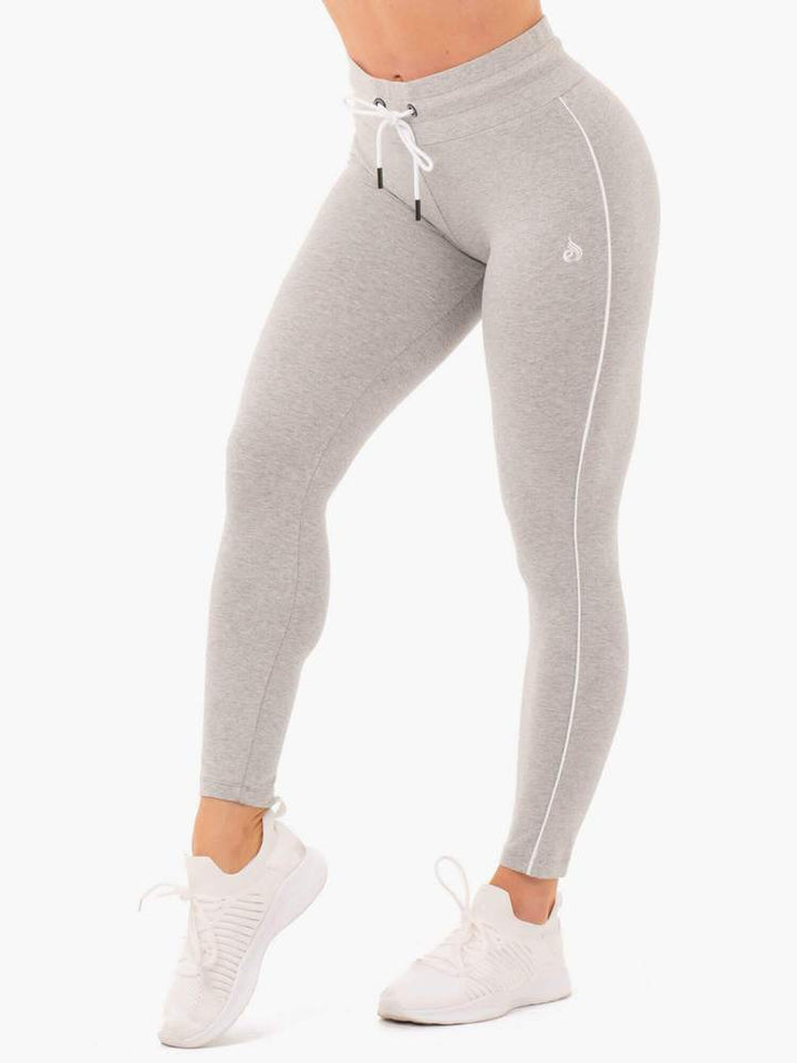 Ryderwear High Waisted Track Leggings - Grey