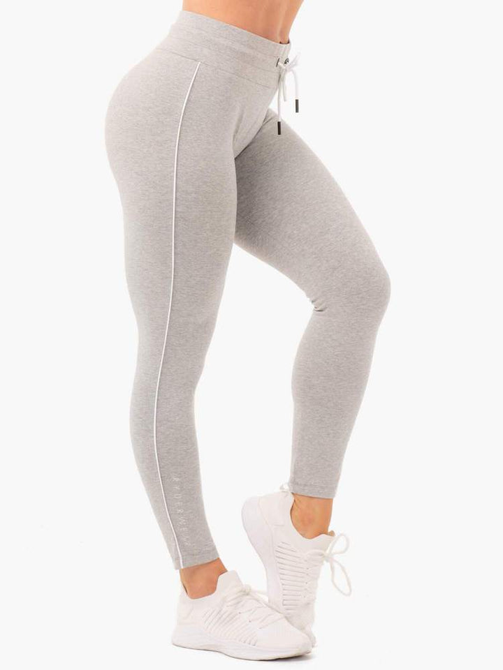 Ryderwear High Waisted Track Leggings - Grey