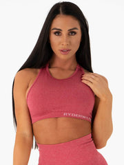 Ryderwear Seamless Sports Bra - Hot Pink Marl