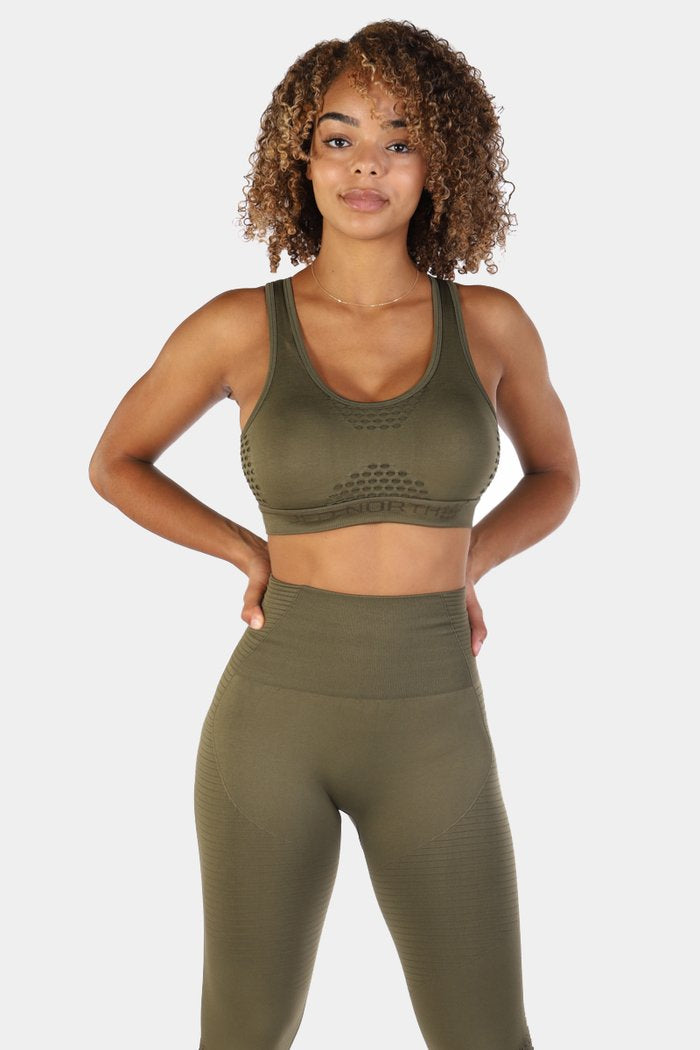 Jed North Luxe Sports Bra - Olive Green