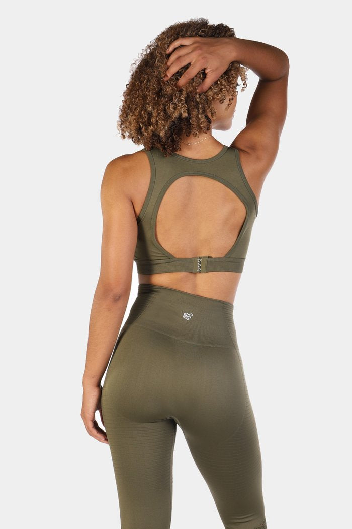 Jed North Luxe Sports Bra - Olive Green