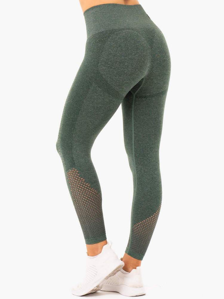 Ryderwear Seamless Staples Leggings - Forest Green Marl