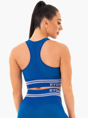 Ryderwear Freestyle Seamless Longline Sports Bra - Blue