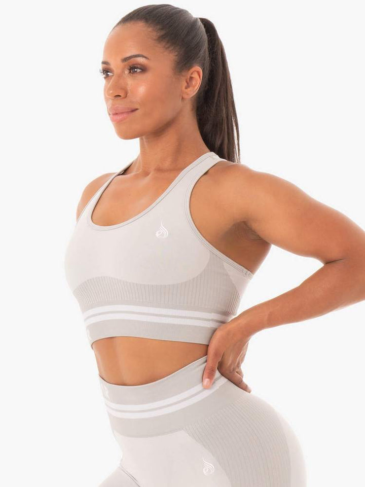 Ryderwear Freestyle Seamless Longline Sports Bra - Grey