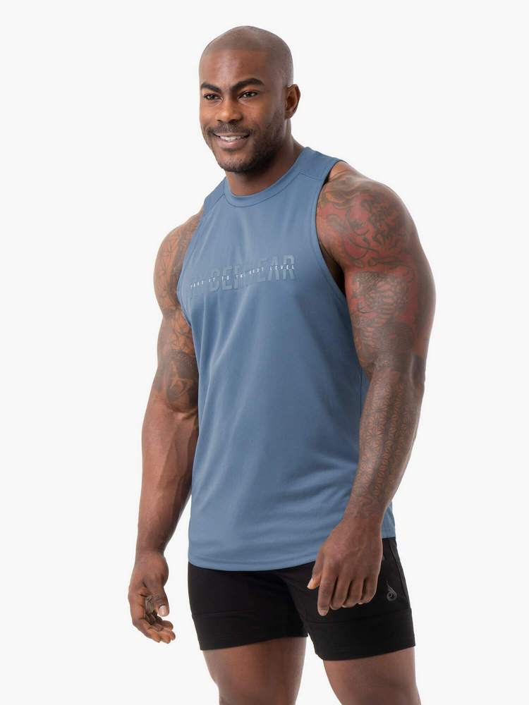 Ryderwear Energy Mesh Baller Tank - Steel Blue