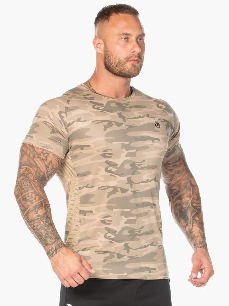 Ryderwear Camo Mesh T-Shirt - Tan Camo