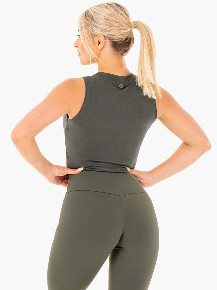 Ryderwear Motion Crop Top - Khaki