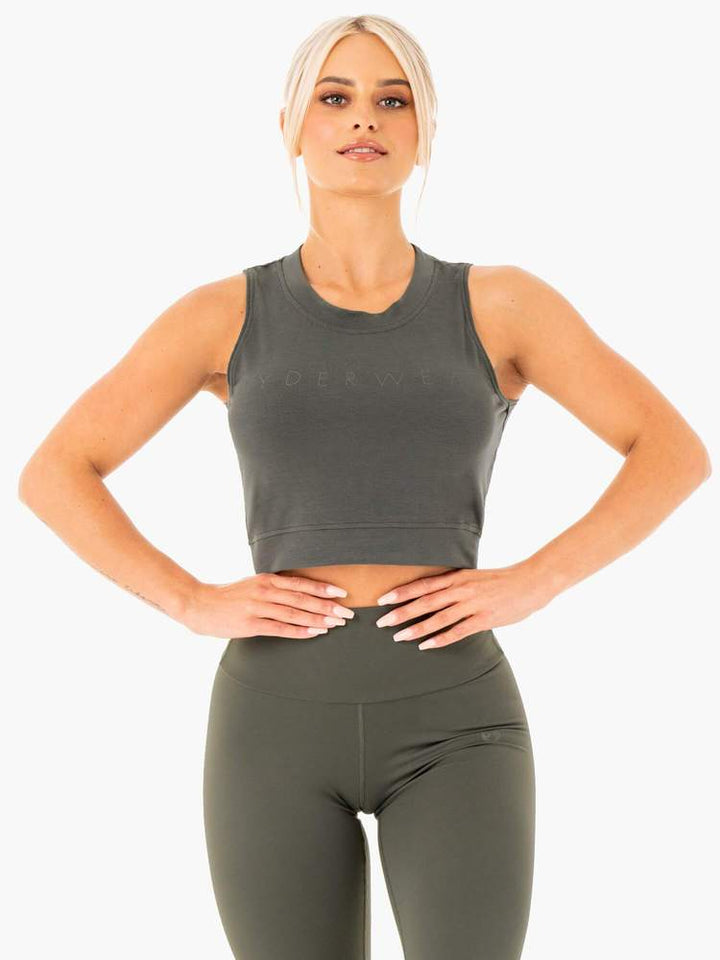 Ryderwear Motion Crop Top - Khaki