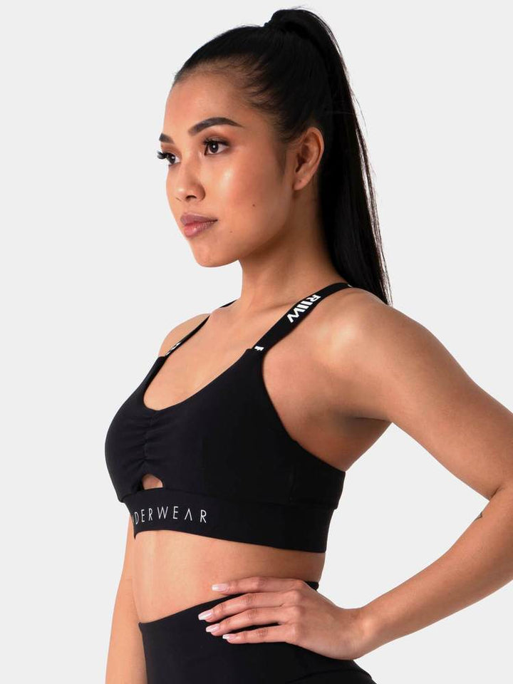 Ryderwear Pastels Scrunch Sports Bra - Black