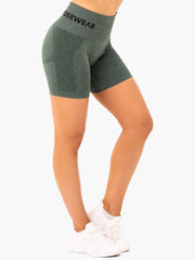 Ryderwear Seamless Staples Shorts - Forest Green Marl