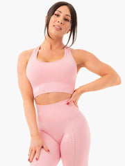 Ryderwear Seamless Staples Sports Bra - Baby Pink Marl