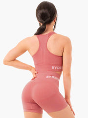 Ryderwear Seamless Staples Sports Bra - Rose Pink Marl