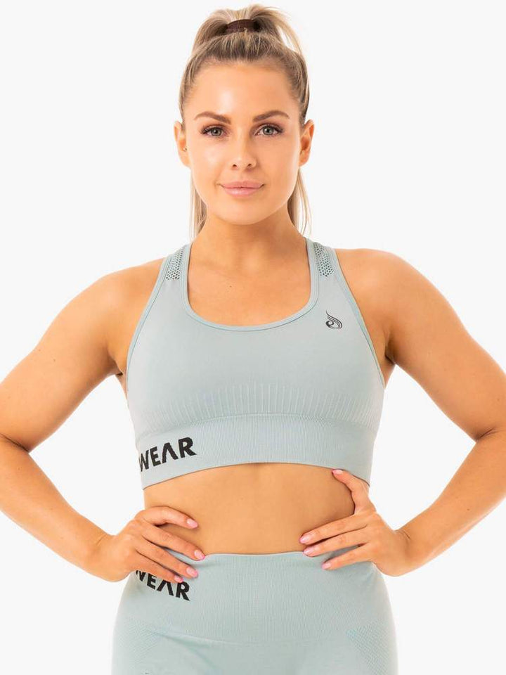 Ryderwear Seamless Staples Sports Bra - Seafoam Marl