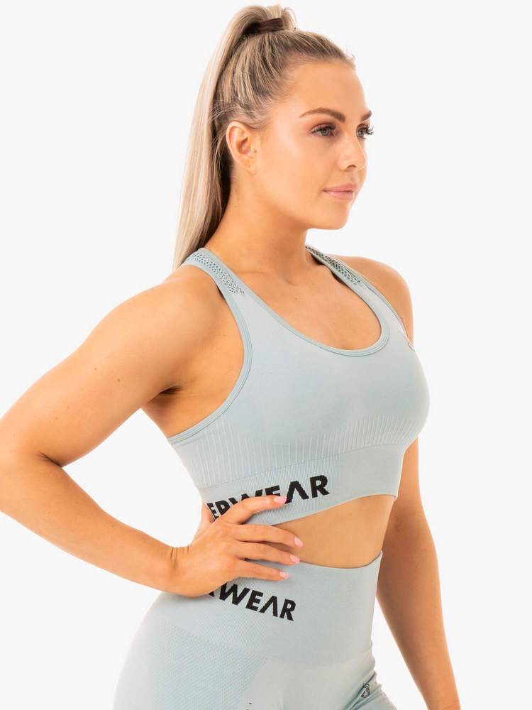 Ryderwear Seamless Staples Sports Bra - Seafoam Marl