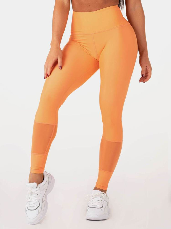 Ryderwear Mesh High Waisted Leggings - Orange