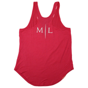 Muscle League Womens Style Tank - Pink/White